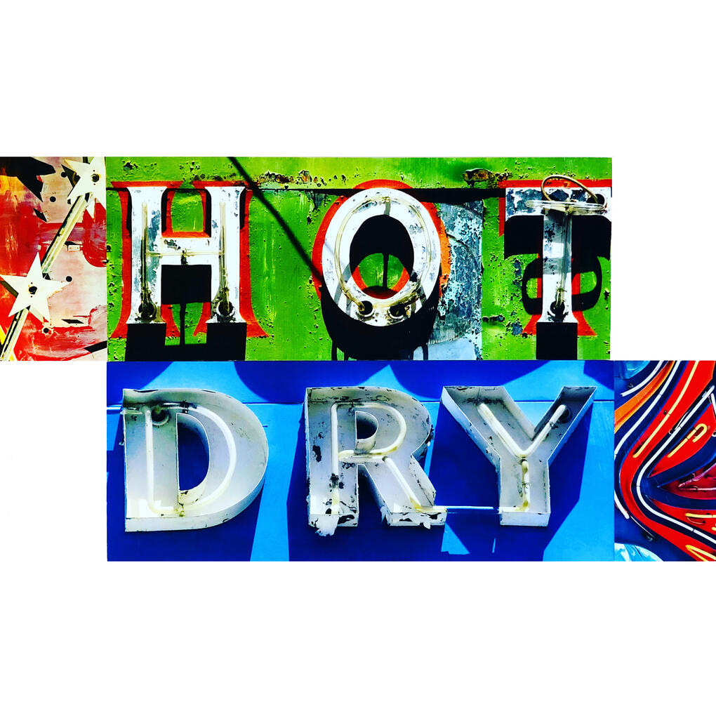 It's a Dry Heat (Hand cut and assembled photo collage)