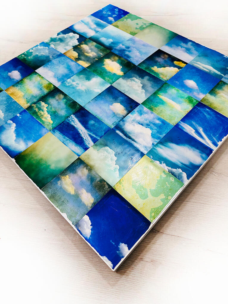 Cloud montage, 24" x 24"