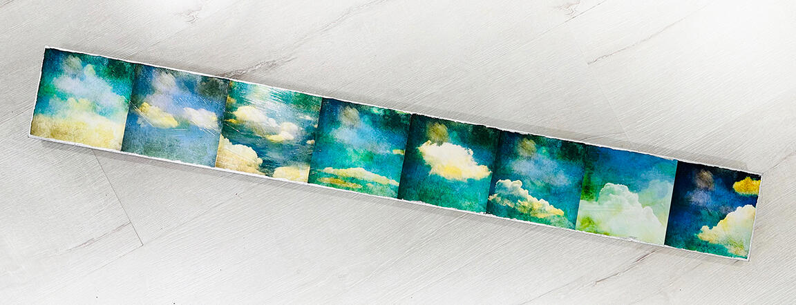 Horizontal Cloud Montage, 4" x 32"