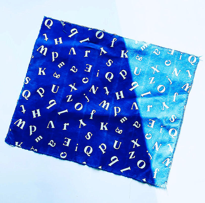 Indigo-dyed commercial fabric