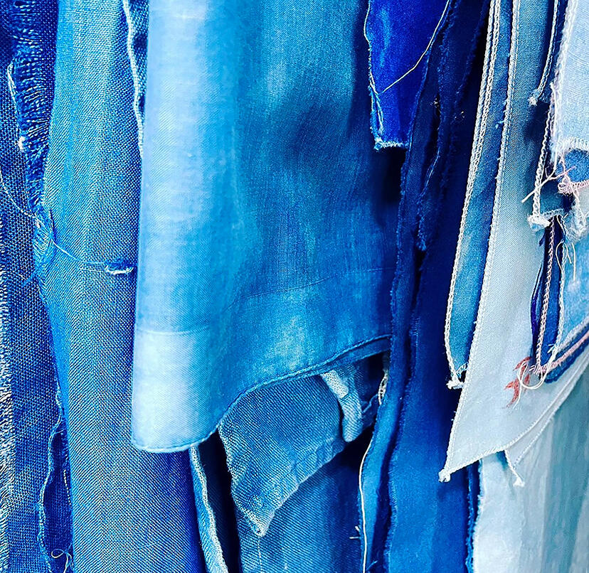 Indigo-dyed fabrics