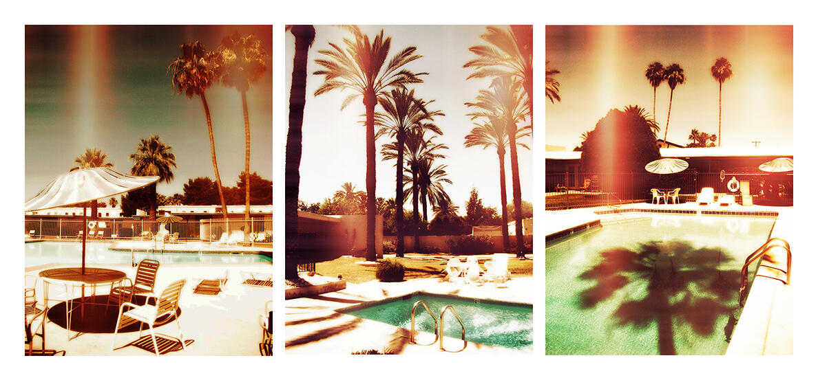 Mid-Century Poolscapes, Phoenix, AZ. Digitally filtered photographs