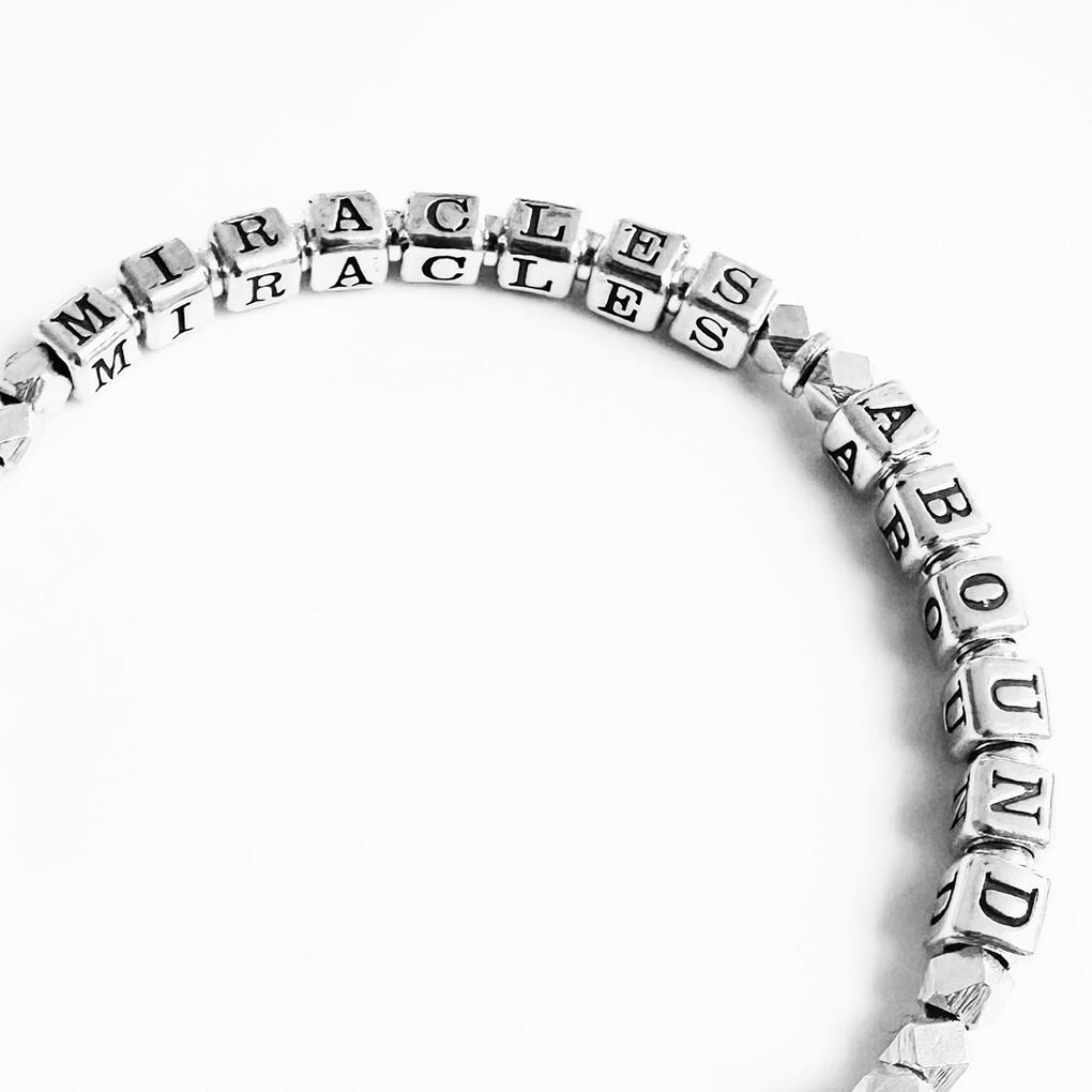 Miracles Abound Sterling Silver Bracelet